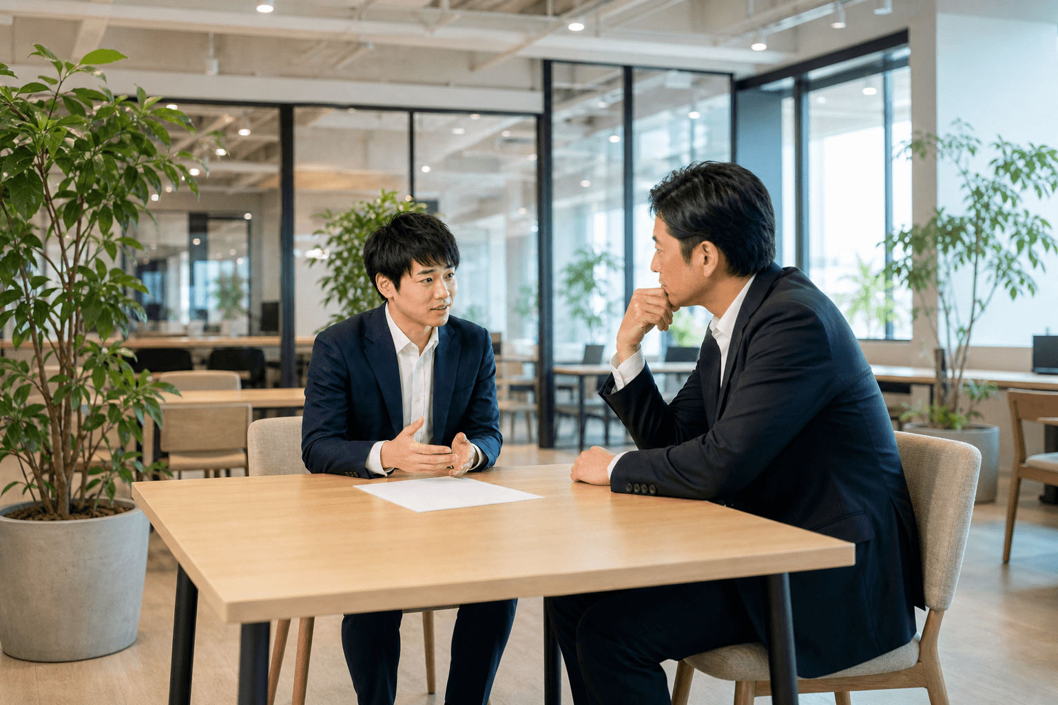 上司に相談する部下のイメージ